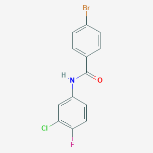 molecular formula C13H8BrClFNO B3424450 4-bromo-N-(3-chloro-4-fluorophenyl)benzamide CAS No. 349125-19-5