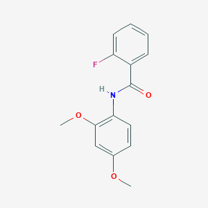 molecular formula C15H14FNO3 B3424461 N-(2,4-dimethoxyphenyl)-2-fluorobenzamide CAS No. 349128-46-7