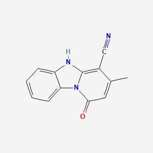 molecular formula C13H9N3O B3424471 3-Methyl-1-oxo-1,5-dihydropyrido[1,2-a]benzimidazole-4-carbonitrile CAS No. 34940-35-7