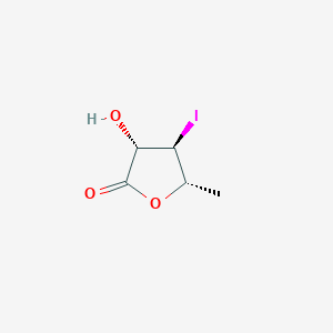 molecular formula C5H7IO3 B342453 3-hydroxy-4-iodo-5-methyldihydrofuran-2(3H)-one 