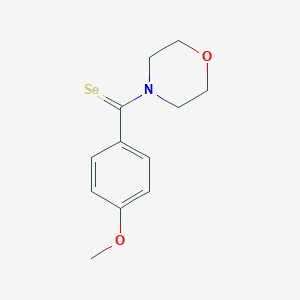molecular formula C12H15NO2Se B342456 Methyl 4-(morpholin-4-ylcarboselenoyl)phenyl ether 