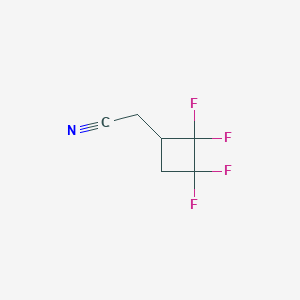 molecular formula C6H5F4N B3424565 2-(2,2,3,3-Tetrafluorocyclobutyl)acetonitrile CAS No. 356-83-2