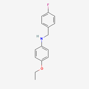 molecular formula C15H16FNO B3424569 4-ethoxy-N-[(4-fluorophenyl)methyl]aniline CAS No. 356531-50-5