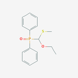 molecular formula C16H19O2PS B342458 Ethoxy(methylsulfanyl)methyl(diphenyl)phosphine oxide 
