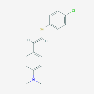 molecular formula C16H16ClNSe B342468 N-(4-{2-[(4-chlorophenyl)selanyl]vinyl}phenyl)-N,N-dimethylamine 