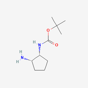 molecular formula C10H20N2O2 B3424738 tert-Butyl ((1R,2S)-2-aminocyclopentyl)carbamate CAS No. 365996-19-6