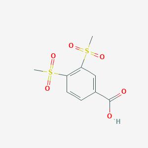 molecular formula C9H10O6S2 B3424759 3,4-Bis(methylsulfonyl)benzoic acid CAS No. 367501-33-5