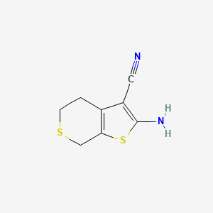 molecular formula C8H8N2S2 B3424821 2-Amino-4,5-dihydro-7H-thieno[2,3-c]thiopyran-3-carbonitrile CAS No. 37123-75-4