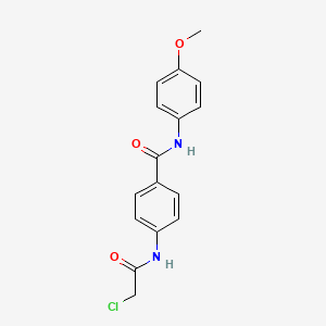 molecular formula C16H15ClN2O3 B3424952 4-(2-chloroacetamido)-N-(4-methoxyphenyl)benzamide CAS No. 379255-53-5