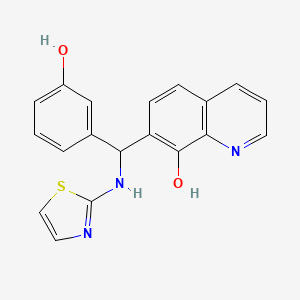 molecular formula C19H15N3O2S B3425002 7-[(3-Hydroxyphenyl)-(1,3-thiazol-2-ylamino)methyl]quinolin-8-ol CAS No. 380458-18-4