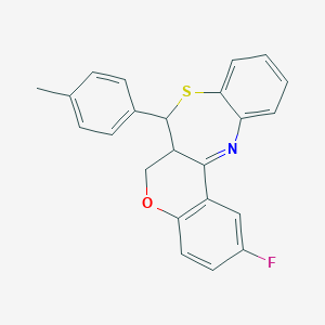 molecular formula C23H18FNOS B342503 2-fluoro-7-(4-methylphenyl)-6a,7-dihydro-6H-chromeno[3,4-c][1,5]benzothiazepine 