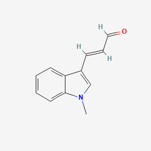 molecular formula C12H11NO B3425034 (E)-3-(1-methyl-1H-indol-3-yl)acrylaldehyde CAS No. 38292-41-0