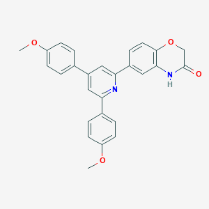 molecular formula C27H22N2O4 B342505 6-[4,6-bis(4-methoxyphenyl)-2-pyridinyl]-4H-1,4-benzoxazin-3-one 