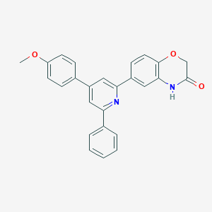 6-[4-(4-methoxyphenyl)-6-phenyl-2-pyridinyl]-2H-1,4-benzoxazin-3(4H)-one