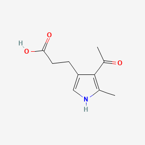 molecular formula C10H13NO3 B3425103 1H-Pyrrole-3-propanoic acid, 4-acetyl-5-methyl- CAS No. 38664-17-4