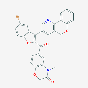 molecular formula C30H19BrN2O5 B342522 6-{[5-bromo-3-(5H-chromeno[4,3-b]pyridin-3-yl)-1-benzofuran-2-yl]carbonyl}-4-methyl-2H-1,4-benzoxazin-3(4H)-one 