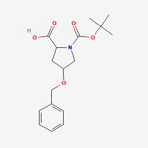 molecular formula C17H23NO5 B3425234 4-(Benzyloxy)-1-(tert-butoxycarbonyl)pyrrolidine-2-carboxylic acid CAS No. 40350-83-2