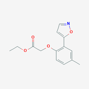 molecular formula C14H15NO4 B342525 Ethyl [2-(5-isoxazolyl)-4-methylphenoxy]acetate 