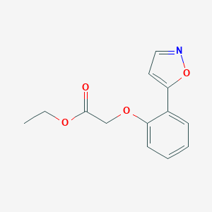 molecular formula C13H13NO4 B342526 Ethyl [2-(5-isoxazolyl)phenoxy]acetate 