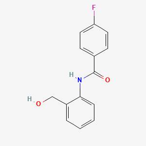 molecular formula C14H12FNO2 B3425499 4-fluoro-N-[2-(hydroxymethyl)phenyl]benzamide CAS No. 423731-07-1