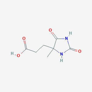 molecular formula C7H10N2O4 B3425579 3-(4-Methyl-2,5-dioxoimidazolidin-4-yl)propanoic acid CAS No. 43189-49-7