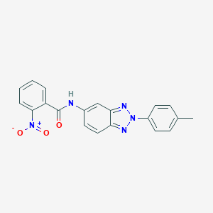 molecular formula C20H15N5O3 B342558 2-nitro-N-[2-(4-methylphenyl)-2H-1,2,3-benzotriazol-5-yl]benzamide 
