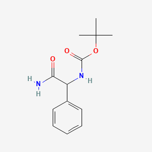 molecular formula C13H18N2O3 B3425609 tert-Butyl 2-amino-2-oxo-1-phenylethylcarbamate CAS No. 437768-38-2