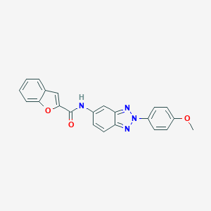 molecular formula C22H16N4O3 B342561 N-[2-(4-methoxyphenyl)-2H-benzotriazol-5-yl]-1-benzofuran-2-carboxamide 