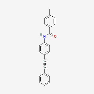 molecular formula C22H17NO B3425625 4-methyl-N-[4-(2-phenylethynyl)phenyl]benzenecarboxamide CAS No. 439095-62-2