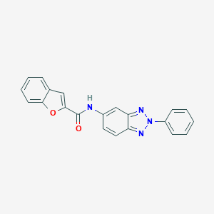 molecular formula C21H14N4O2 B342563 Benzofuran-2-carboxylic acid (2-phenyl-2H-benzotriazol-5-yl)-amide 