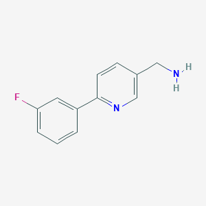 molecular formula C12H11FN2 B3425638 [6-(3-Fluorophenyl)-3-pyridinyl]methanamine CAS No. 441055-57-8