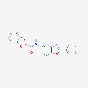 molecular formula C22H13FN2O3 B342564 N-[2-(4-fluorophenyl)-1,3-benzoxazol-5-yl]-1-benzofuran-2-carboxamide 