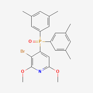molecular formula C23H25BrNO3P B3425640 (3-Bromo-2,6-dimethoxy-4-pyridyl)di-3,5-xylylphosphine oxide CAS No. 442686-32-0