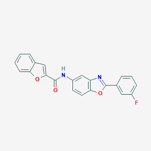 molecular formula C22H13FN2O3 B342565 N-[2-(3-fluorophenyl)-1,3-benzoxazol-5-yl]-1-benzofuran-2-carboxamide 