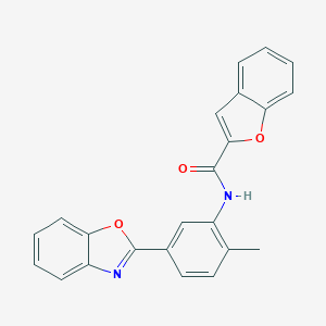 molecular formula C23H16N2O3 B342567 N-[5-(1,3-benzoxazol-2-yl)-2-methylphenyl]-1-benzofuran-2-carboxamide 