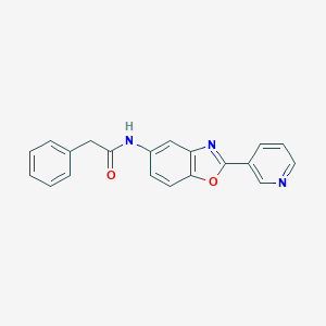 2-phenyl-N-(2-pyridin-3-yl-1,3-benzoxazol-5-yl)acetamide
