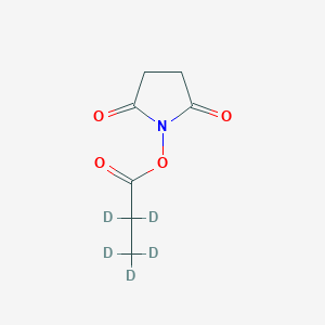 molecular formula C7H9NO4 B3425706 N-Propionyloxy-d5-succinimide, 98 atom % D CAS No. 454452-14-3