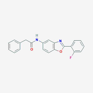 N-[2-(2-fluorophenyl)-1,3-benzoxazol-5-yl]-2-phenylacetamide