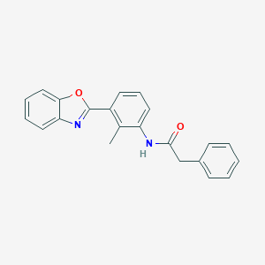 molecular formula C22H18N2O2 B342572 N-[3-(1,3-benzoxazol-2-yl)-2-methylphenyl]-2-phenylacetamide 