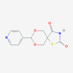molecular formula C11H10N2O4S B342575 8-(4-Pyridinyl)-7,9-dioxa-1-thia-3-azaspiro[4.5]decane-2,4-dione 