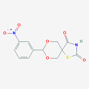 molecular formula C12H10N2O6S B342580 8-(3-Nitro-phenyl)-7,9-dioxa-1-thia-3-aza-spiro[4.5]decane-2,4-dione 