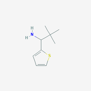 molecular formula C9H15NS B3425807 2,2-Dimethyl-1-(thiophen-2-yl)propan-1-amine CAS No. 473732-82-0