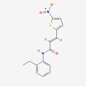 molecular formula C15H14N2O3S B3425820 (E)-N-(2-ethylphenyl)-3-(5-nitrothiophen-2-yl)prop-2-enamide CAS No. 476316-58-2