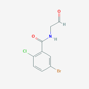 molecular formula C9H7BrClNO2 B3425847 5-bromo-2-chloro-N-(2-oxo-ethyl)-benzamide CAS No. 477772-68-2