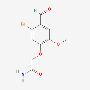 molecular formula C10H10BrNO4 B3425902 2-(5-Bromo-4-formyl-2-methoxyphenoxy)acetamide CAS No. 486994-16-5