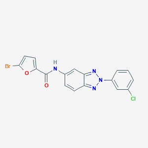 molecular formula C17H10BrClN4O2 B342592 5-bromo-N-[2-(3-chlorophenyl)-2H-1,2,3-benzotriazol-5-yl]-2-furamide 