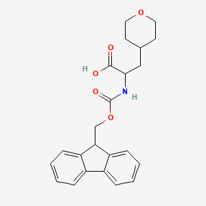 molecular formula C23H25NO5 B3425938 2-(9H-Fluoren-9-ylmethoxycarbonylamino)-3-(tetrahydro-pyran-4-YL)-propionic acid CAS No. 494210-66-1