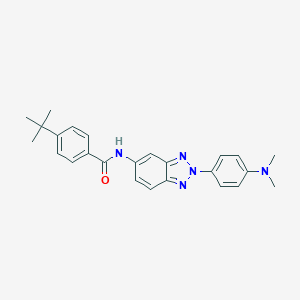molecular formula C25H27N5O B342595 4-tert-butyl-N-{2-[4-(dimethylamino)phenyl]-2H-benzotriazol-5-yl}benzamide 