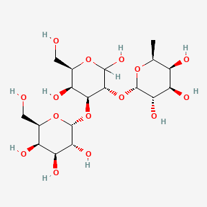 molecular formula C18H32O15 B3425967 alpha-D-Galp-(1->3)-[alpha-L-Fucp-(1->2)]-D-Galp CAS No. 49777-14-2