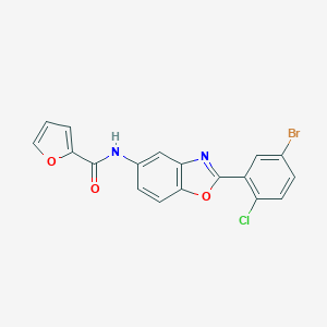 Furan-2-carboxylic acid [2-(5-bromo-2-chloro-phenyl)-benzooxazol-5-yl]-amide